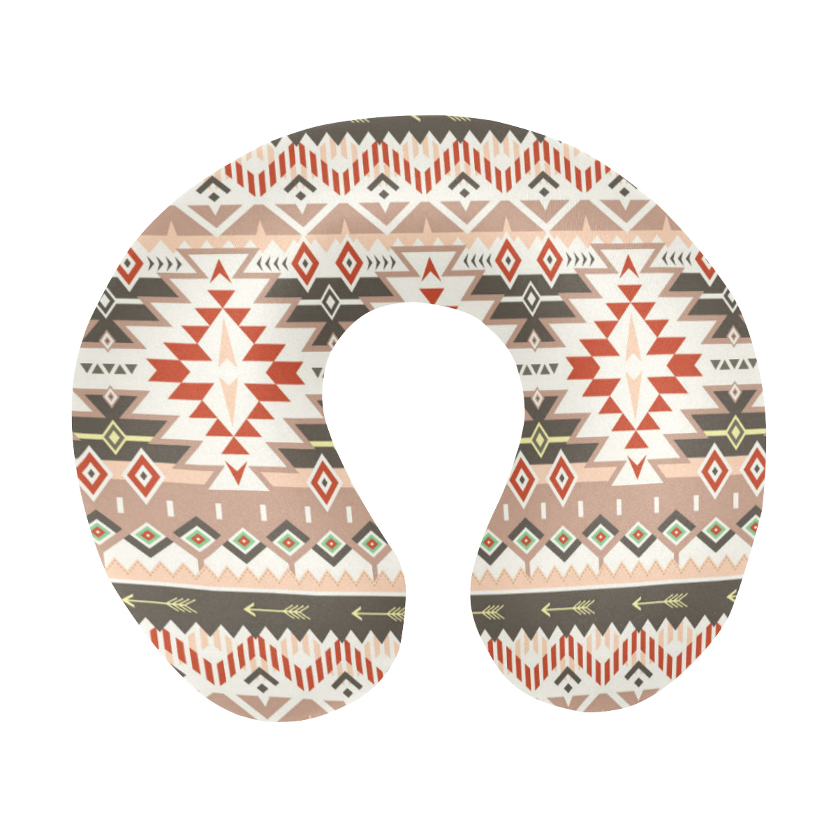 Aztec Pattern Print Design 05 U-Shaped Travel Neck Pillow