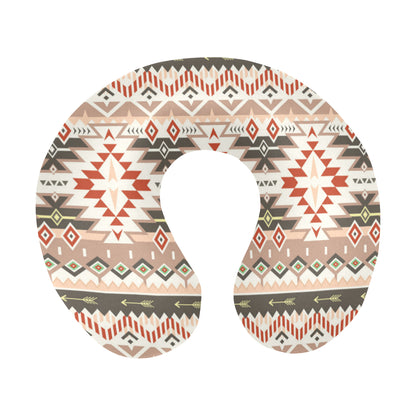 Aztec Pattern Print Design 05 U-Shaped Travel Neck Pillow