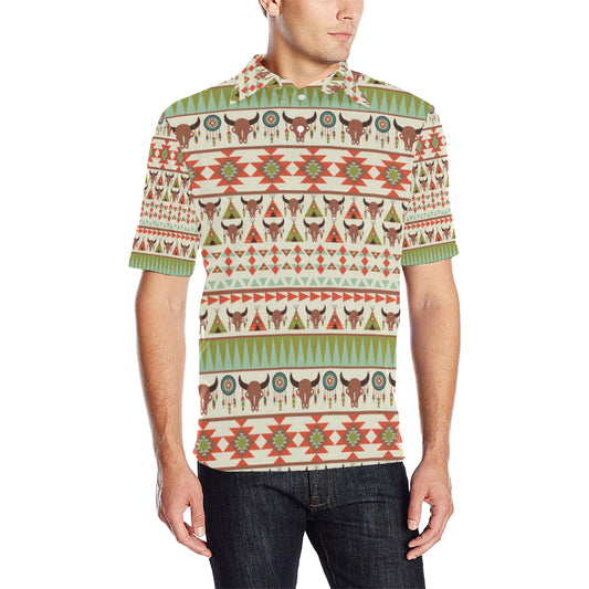 American indian Ethnic Pattern Men Polo Shirt