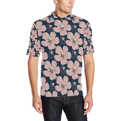 Plumeria Pattern Print Design PM018 Men Polo Shirt