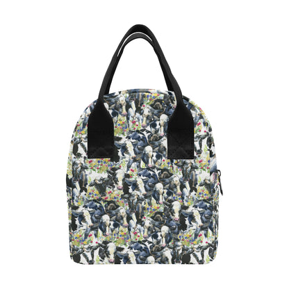Cow Watercolor Print Pattern Insulated Lunch Bag