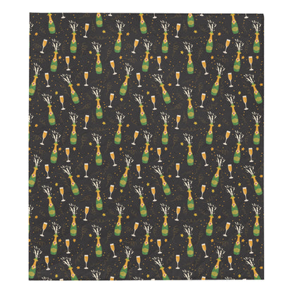 Champagne Pattern Print Design 04 Premium Quilt