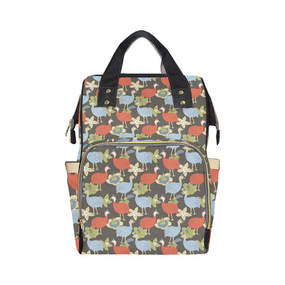 Guinea Fowl Pattern Print Design 02 Diaper Bag Backpack