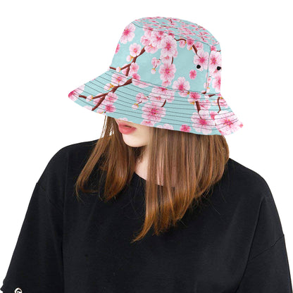 Cherry Blossom Pattern Print Design CB04 Unisex Bucket Hat