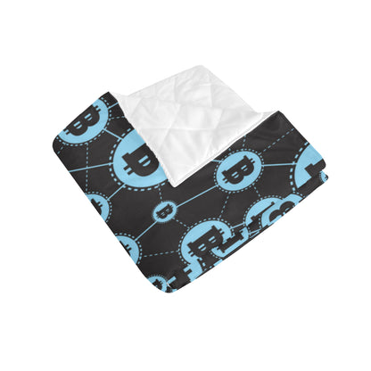 Cryptocurrency Pattern Print Design 02 Premium Quilt