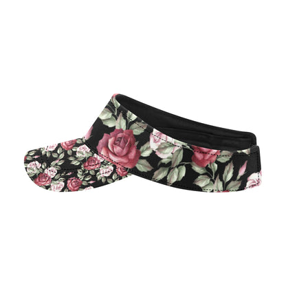 Rose Red Pink Pattern Print Design RO03 Unisex Sun Visor