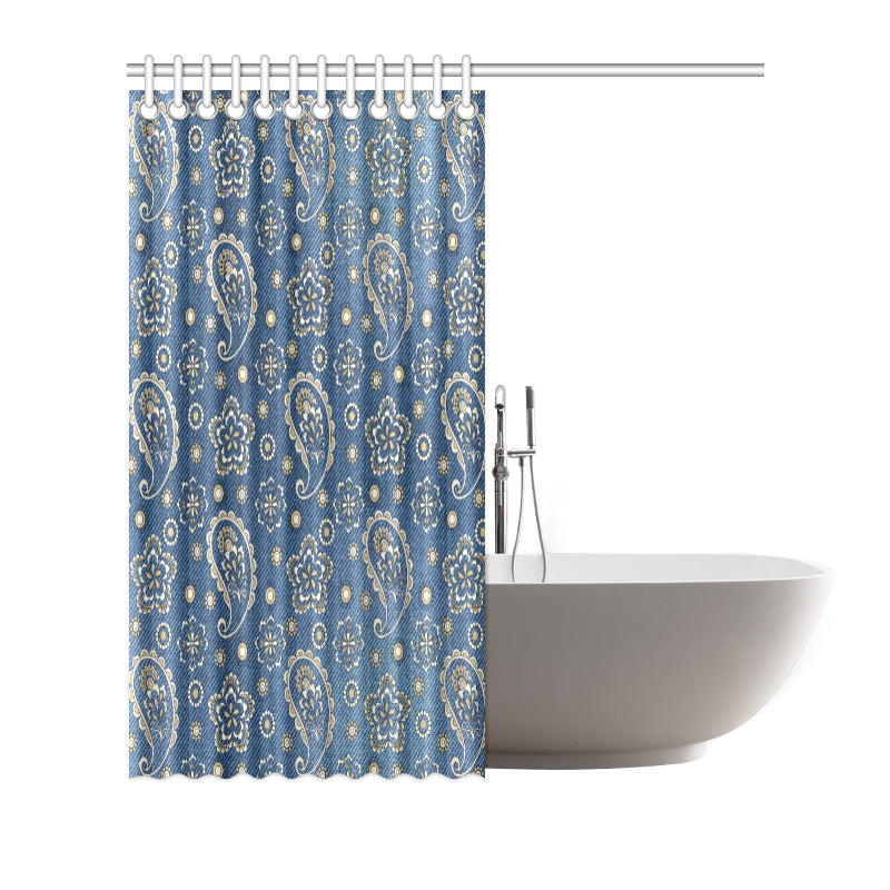 Jean Paisley Pattern Print Design 01 Shower Curtain