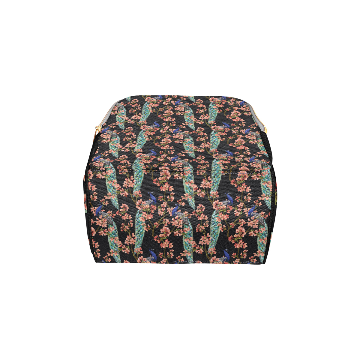Peacock Pattern Print Design A01 Diaper Bag Backpack