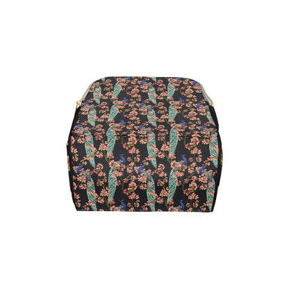 Peacock Pattern Print Design A01 Diaper Bag Backpack