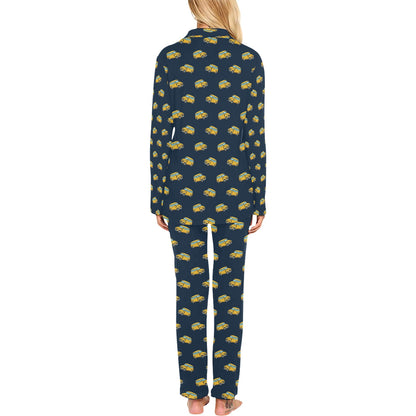School Bus Print Design LKS304 Women's Long Pajama Set