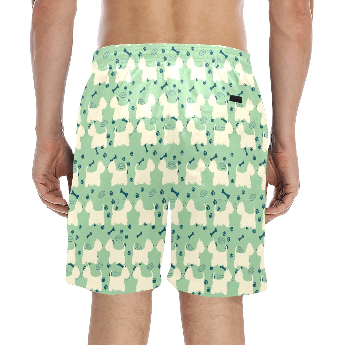 Scottish Terriers Print Design LKS302 Men's Swim Trunks Beach Shorts