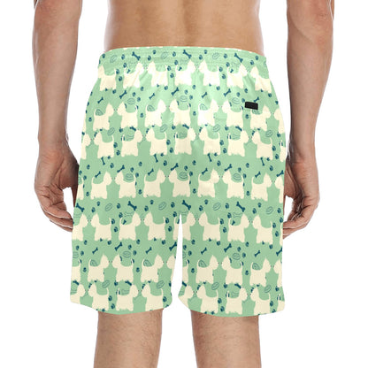 Scottish Terriers Print Design LKS302 Men's Swim Trunks Beach Shorts