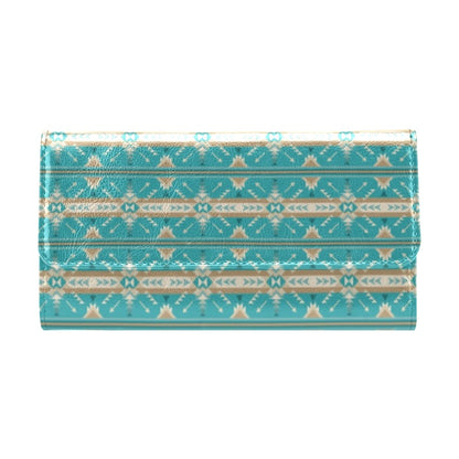 Southwest Native Design Themed Print Women's Trifold Wallet
