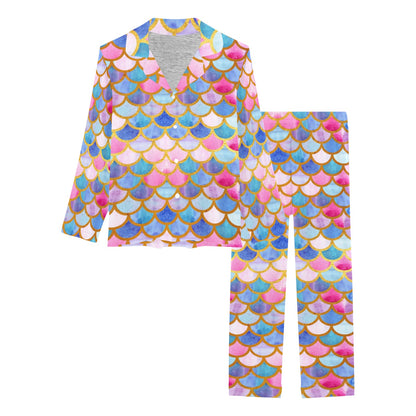 Scales Print Design LKS401 Women's Long Pajama Set