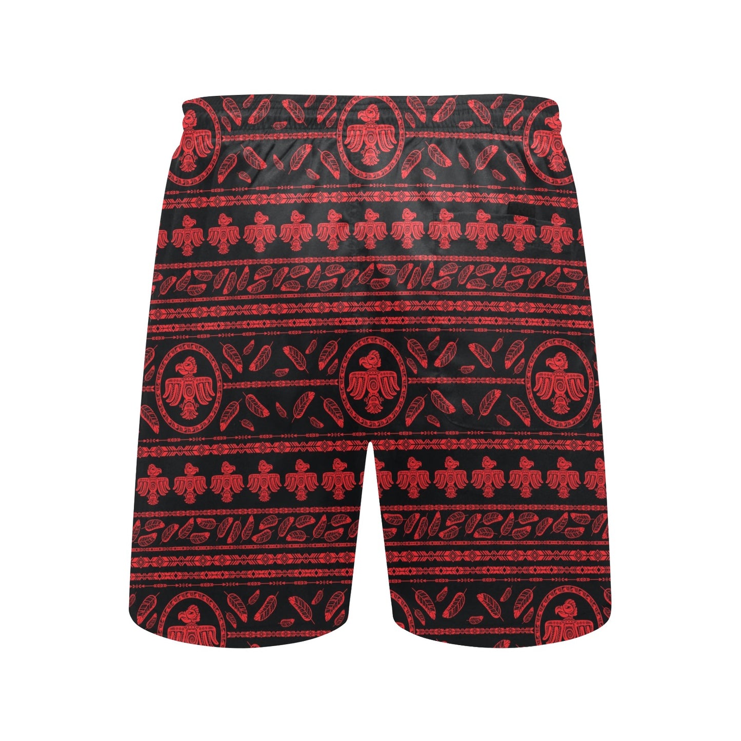 Native American Eagle Themed Print Men's Swim Trunks Beach Shorts