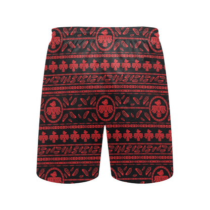 Native American Eagle Themed Print Men's Swim Trunks Beach Shorts