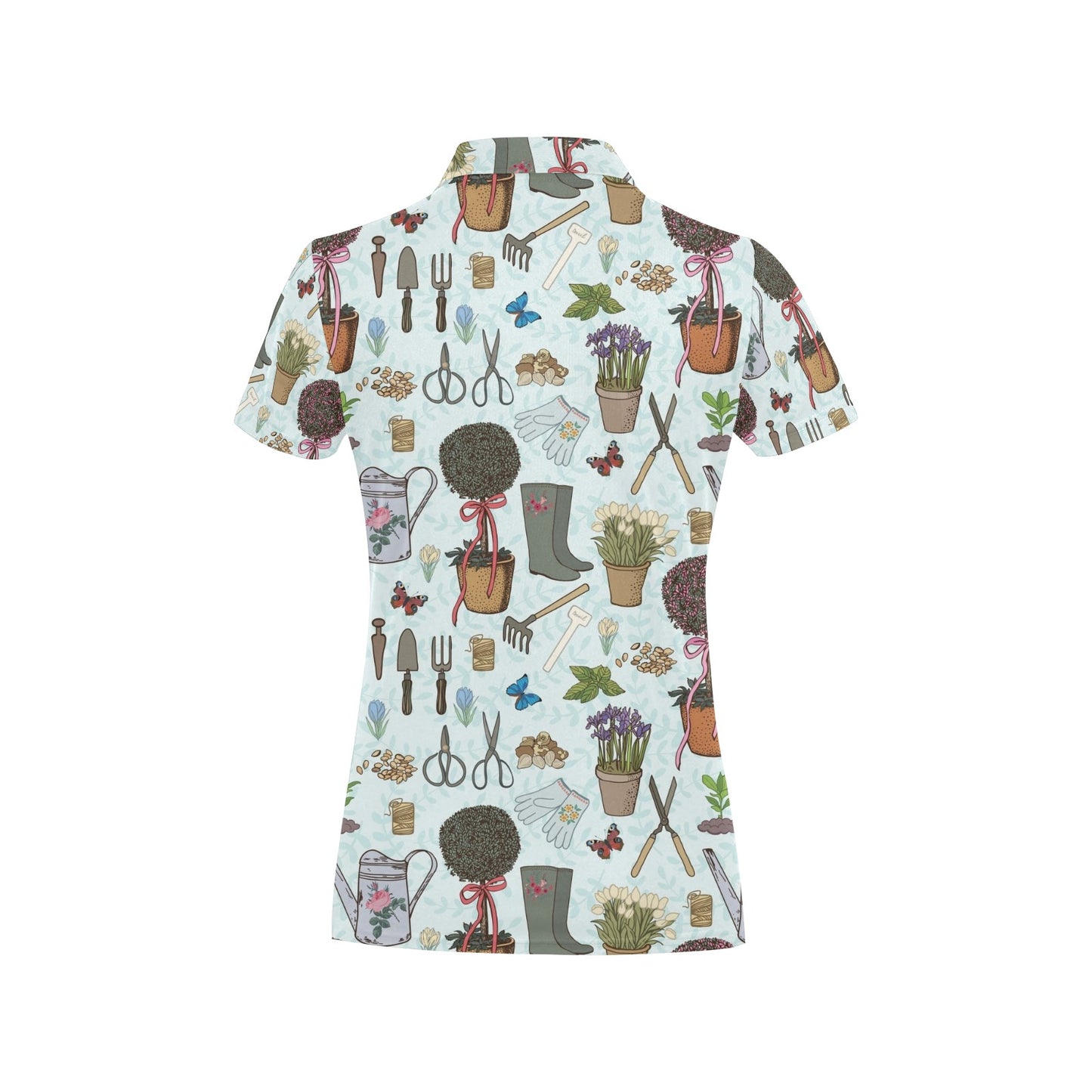 Gardening Pattern Print Design G01 Women's Polo Shirt