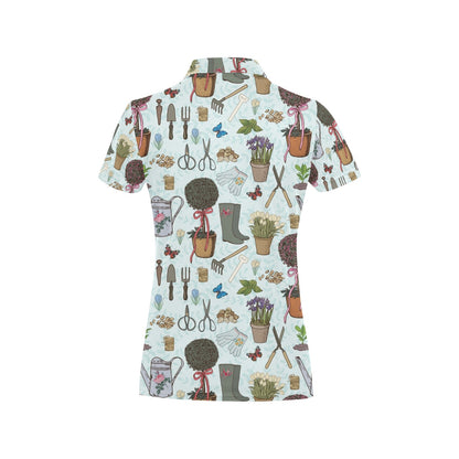 Gardening Pattern Print Design G01 Women's Polo Shirt