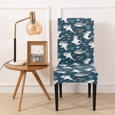 Shark Print Design LKS307 Dining Chair Slipcover