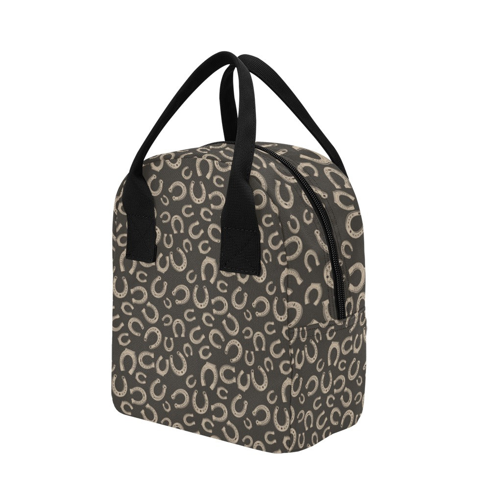 Horseshoe Print Design LKS303 Insulated Lunch Bag