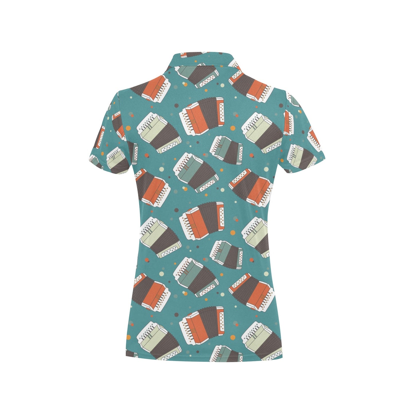 Accordion Pattern Print Design 02 Women's Polo Shirt