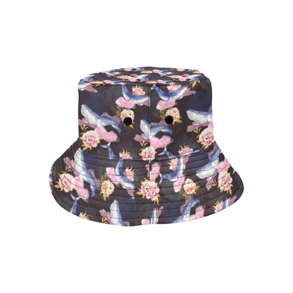 Blue Whale Print Design LKS401 Unisex Bucket Hat