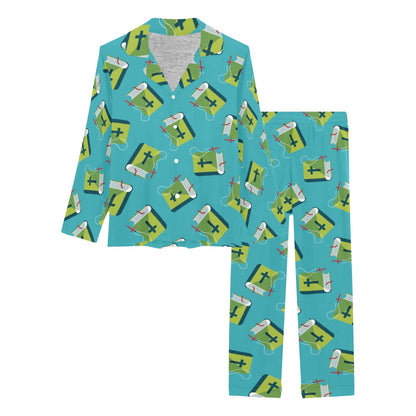 Bible Pattern Print Design 01 Women's Long Pajama Set