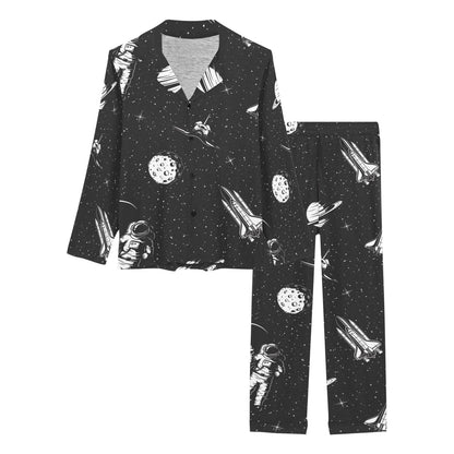 Space Pattern Women's Long Pajama Set