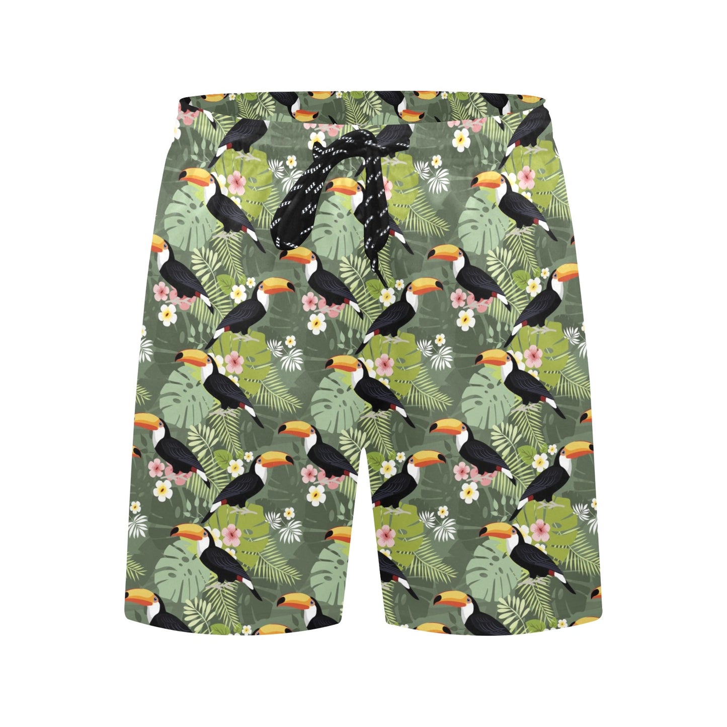 Toucan Print Design LKS304 Men's Swim Trunks Beach Shorts