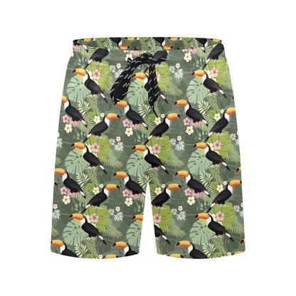 Toucan Print Design LKS304 Men's Swim Trunks Beach Shorts