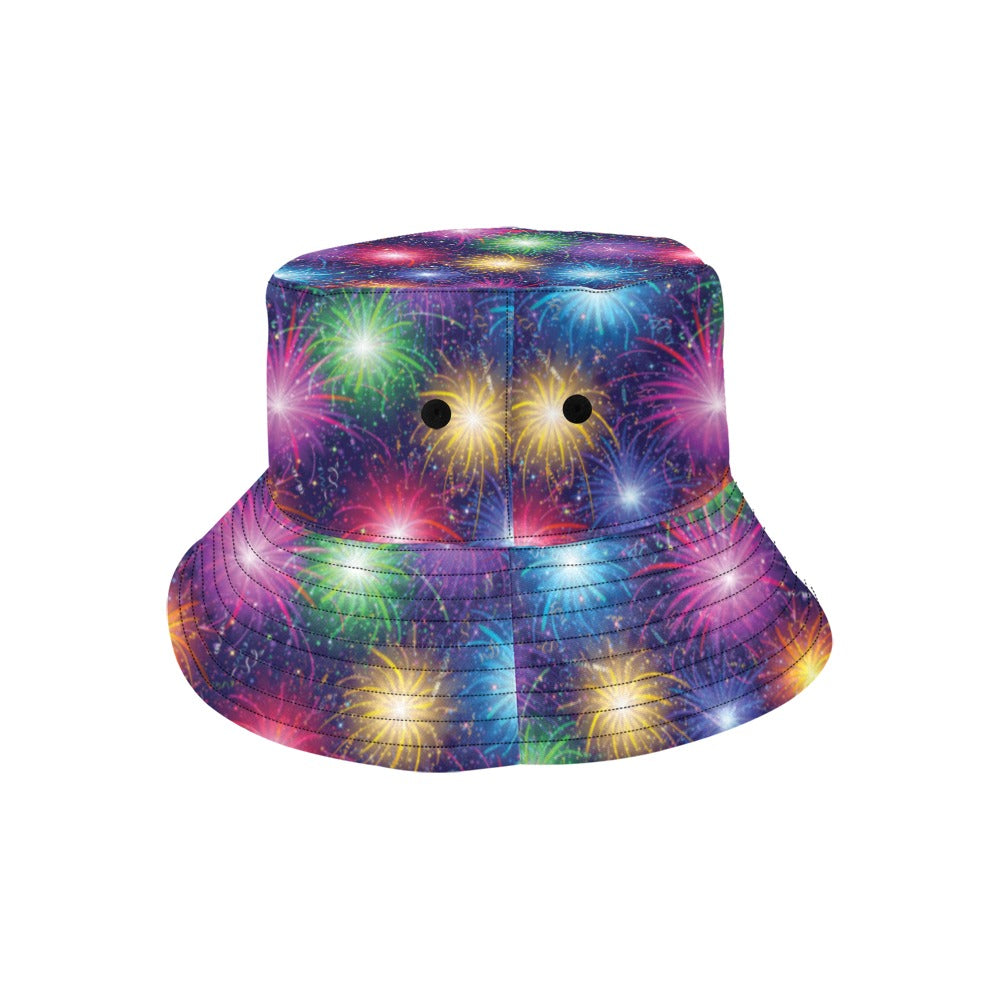 Firework Colorful Print Design LKS301 Unisex Bucket Hat