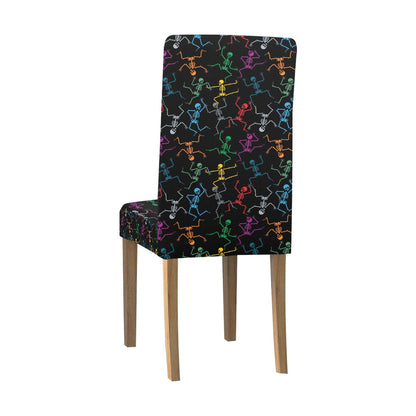 Skeleton Colorful Print Design LKS302 Dining Chair Slipcover