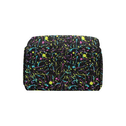 Splatter Multicolor Print Design LKS302 Diaper Bag Backpack