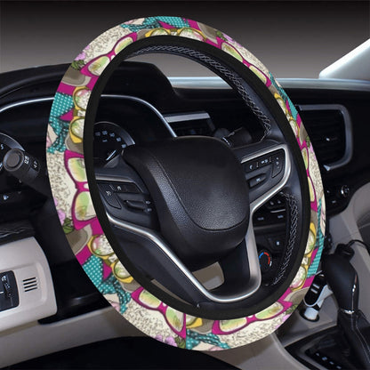 Sheep Print Design LKS403 Steering Wheel Cover with Elastic Edge