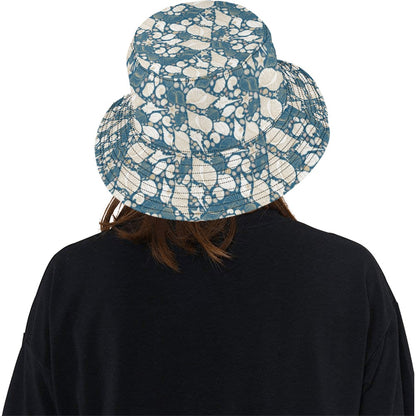 Seashell Print Design LKS308 Unisex Bucket Hat