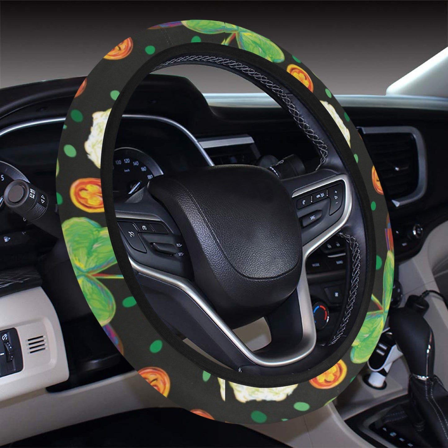 St Patricks Day Print Design LKS303 Steering Wheel Cover with Elastic Edge