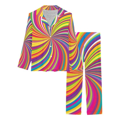 Vortex Print Design LKS301 Women's Long Pajama Set