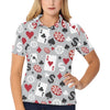 Casino Pattern Print Design 01 Women's Polo Shirt