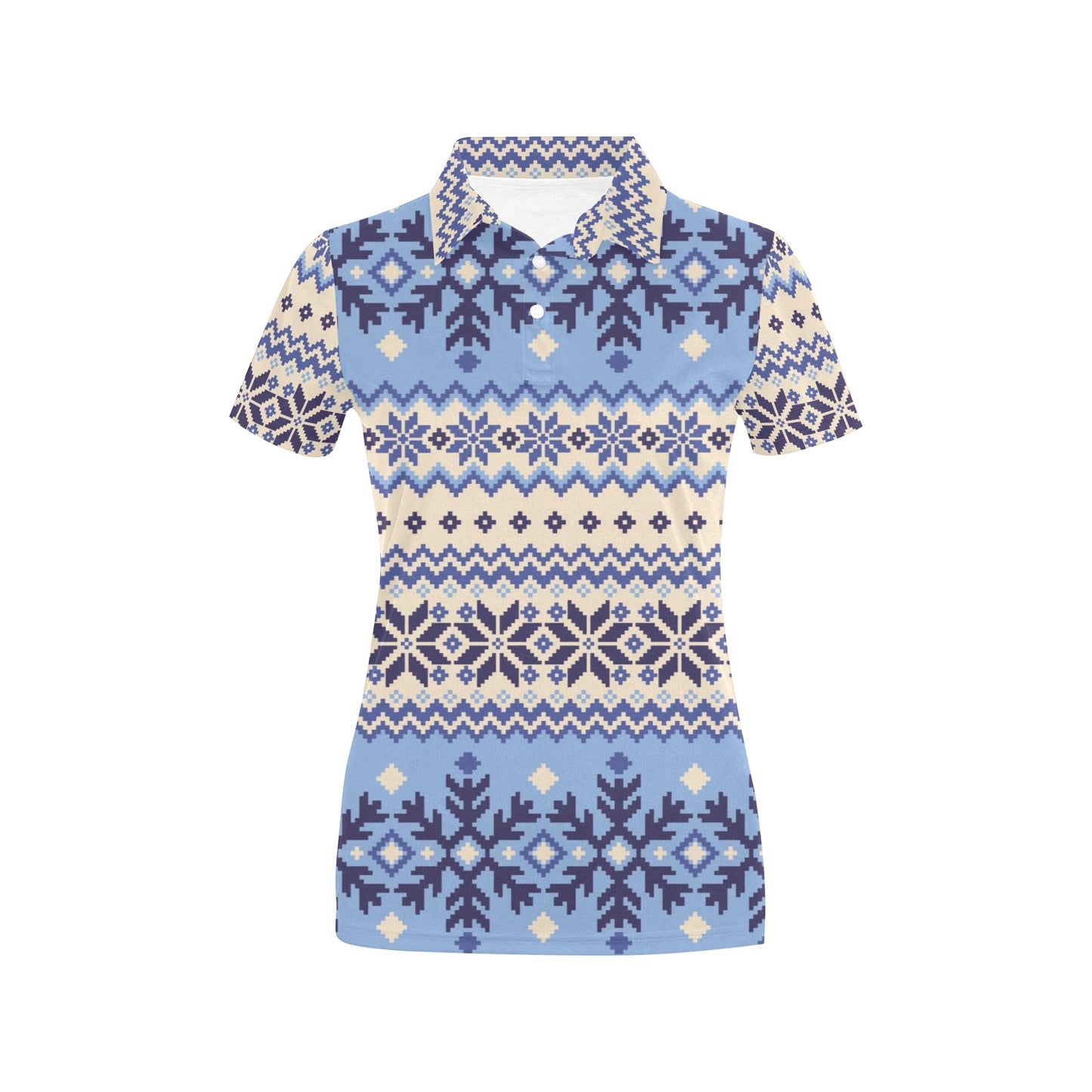 Nordic Pattern Print Design A03 Women's Polo Shirt