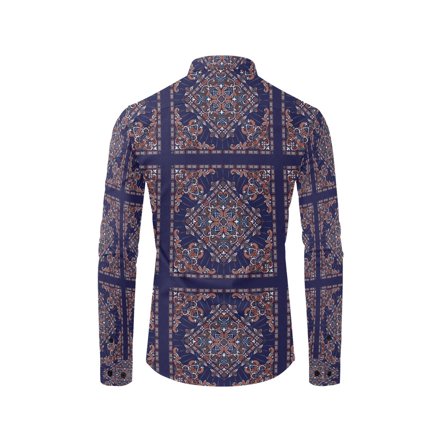 Bandana Print Design LKS3012 Men's Long Sleeve Dress Shirt