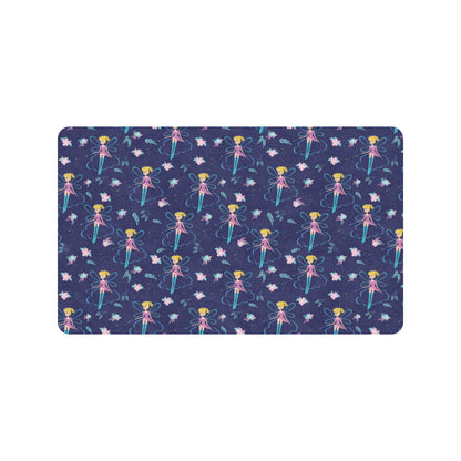 Fairy Cartoon Style Print Pattern Rubber Doormat
