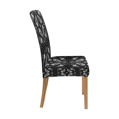 Bandana Paisley Black Print Design LKS308 Dining Chair Slipcover