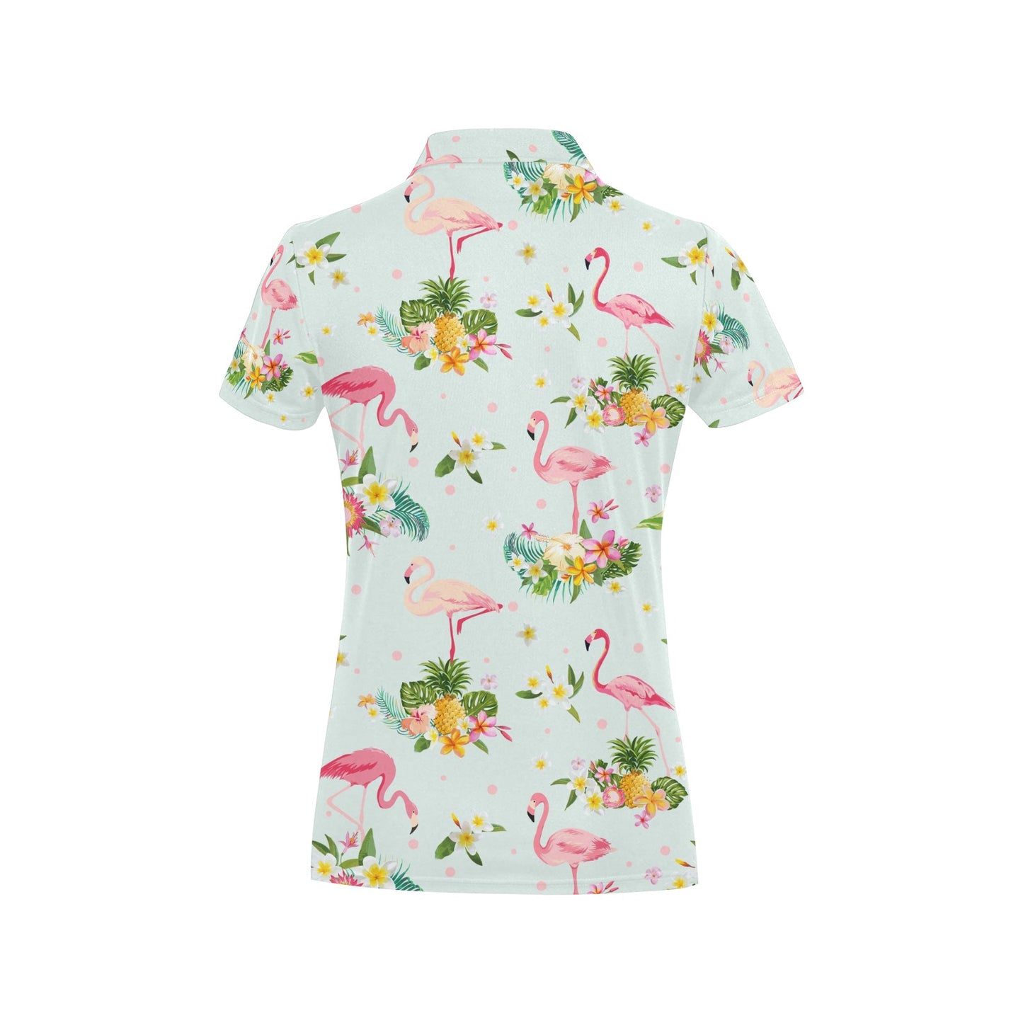 Flamingo Sweet Pattern Women's Polo Shirt