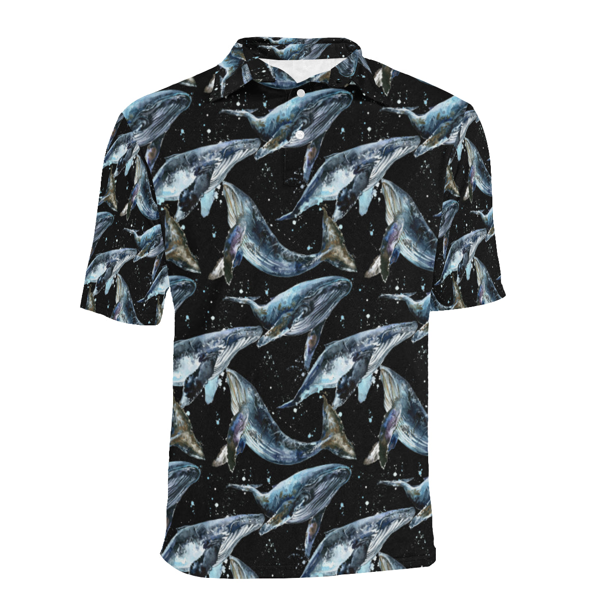 Humpback Whale Pattern Print Design 01 Men Polo Shirt