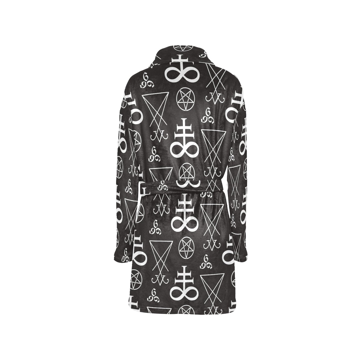 Pentagram Pattern Print Design A04 Women's Fleece Robe