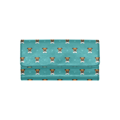 Boxers Pattern Print Design 03 Women's Trifold Wallet