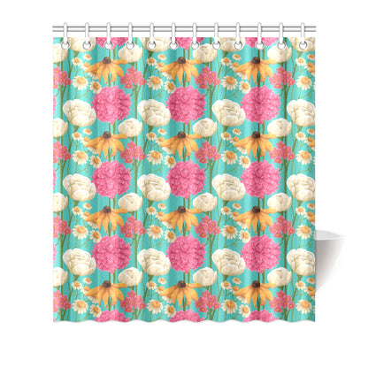 Summer Floral Pattern Print Design SF07 Shower Curtain