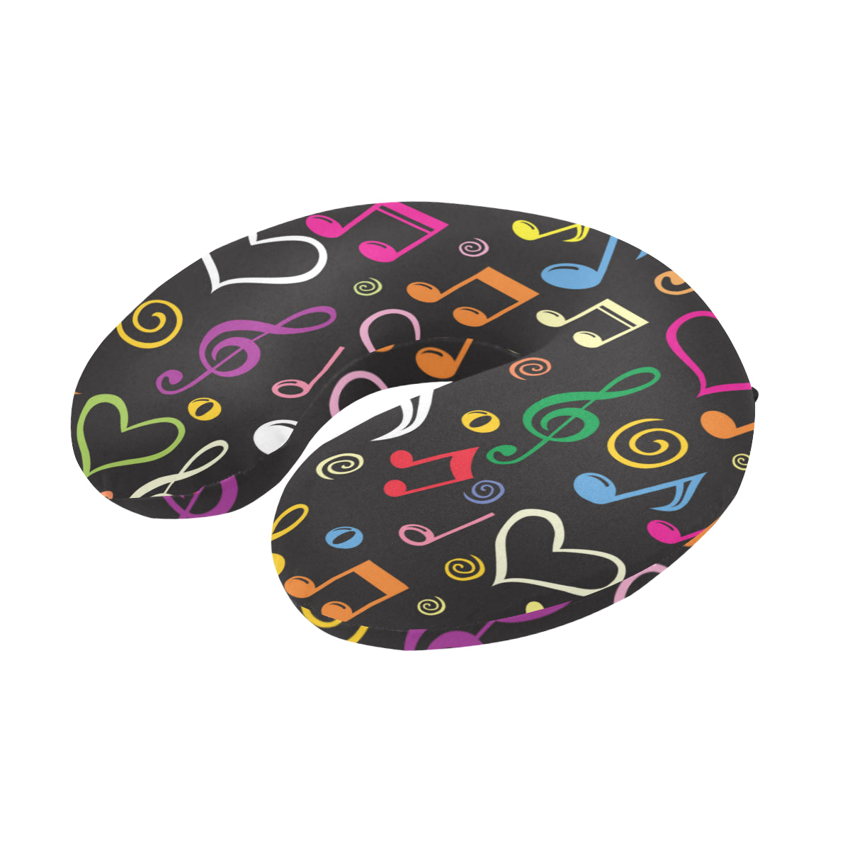 Music note Pattern Print Design A01 U-Shaped Travel Neck Pillow