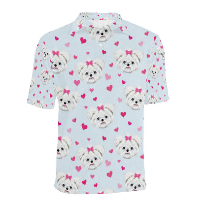 Maltese Pattern Print Design 03 Men Polo Shirt