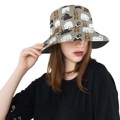 Bear Pattern Print Design BE03 Unisex Bucket Hat
